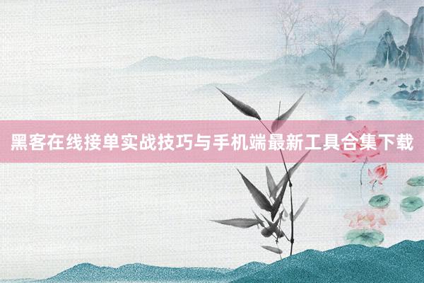 黑客在线接单实战技巧与手机端最新工具合集下载